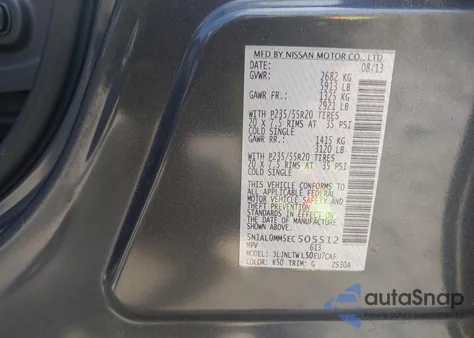 2014 Infiniti Qx60 z USA, uszkodzony, nr VIN 5N1AL0MM5EC505512